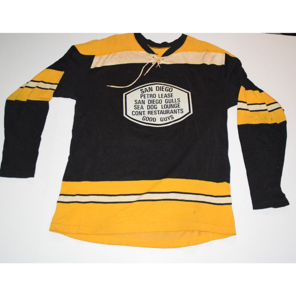 Rare Vintage San Diego Hockey Jersey Bauer Gulls Good Guys Minors? Local? ROUGH